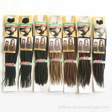 Factory price for Wholesale Hair Extension Type and Synthetic Hair senegal twist crochet braid with best quality
